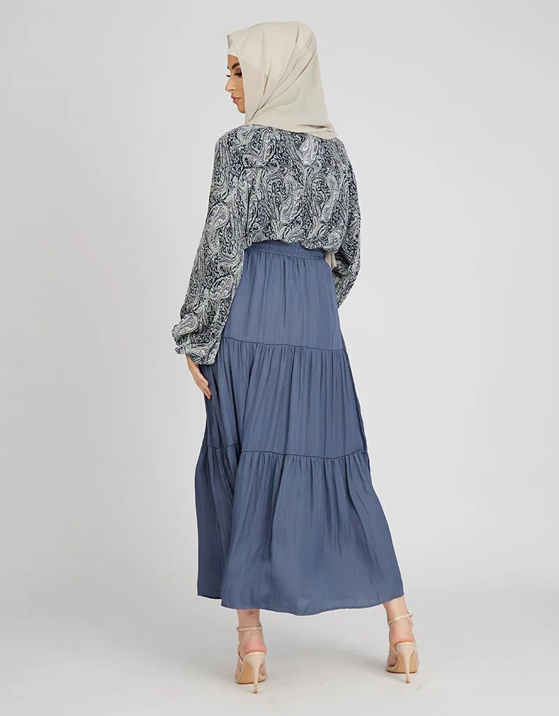 3 Tier Satin Skirt